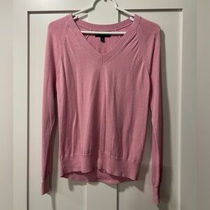 Banana Republic Forever Sweater Pink V-Neck Sweater